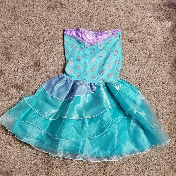 Disney Store The Little Mermaid Princess Ariel Halloween Costume 7/8 top 9/10 - Picture 9 of 14